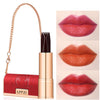 3-in-1 Velvety Matte Tri-Color Lipstick with Mini Chain Pouch